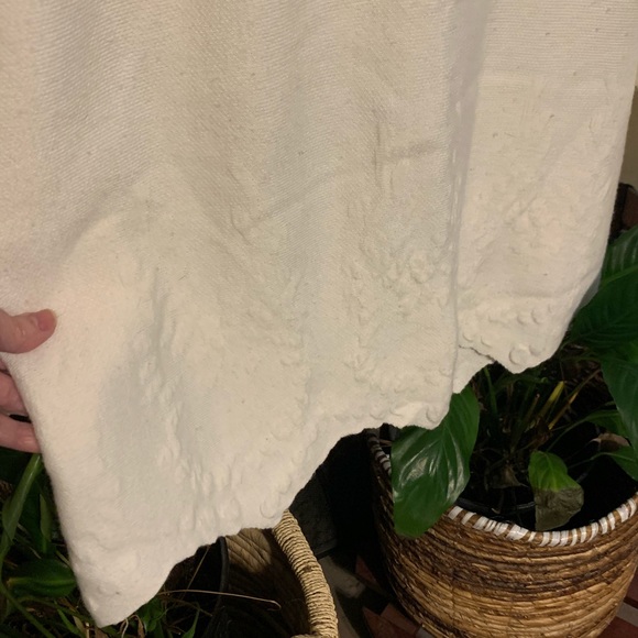 Sz M Boho Ivory J.O.A Los Angeles ZigZag Hem Sweater - Picture 5 of 9